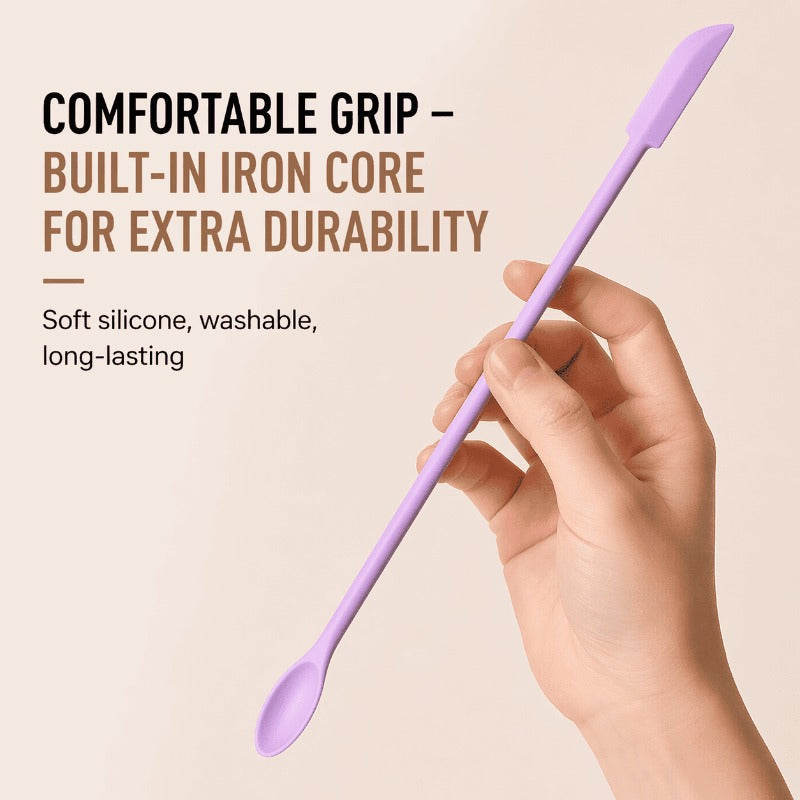 Dual-Ended Flexible Silicone Spatula