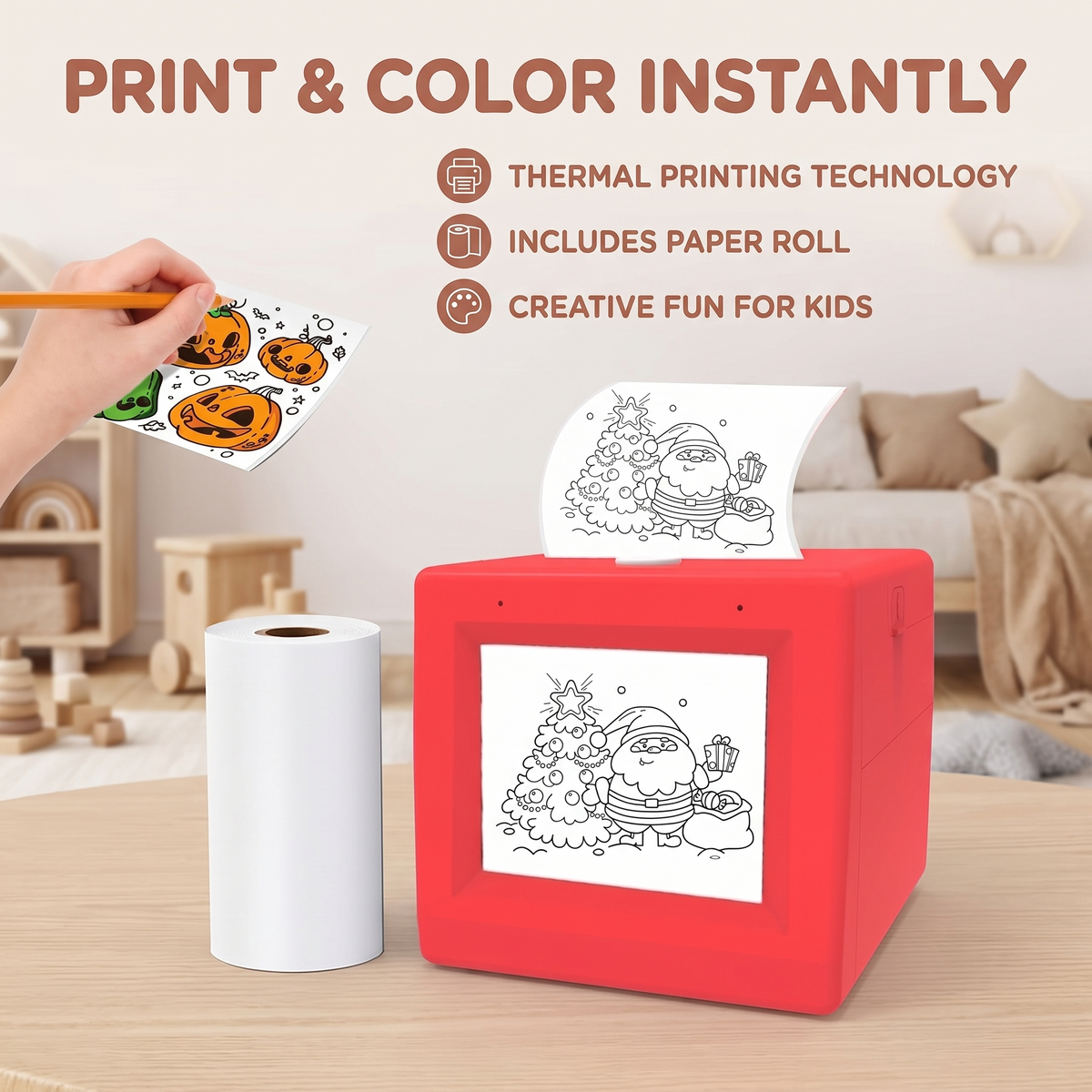 TYII™AI Voice-Activated Mini Sticker Printer