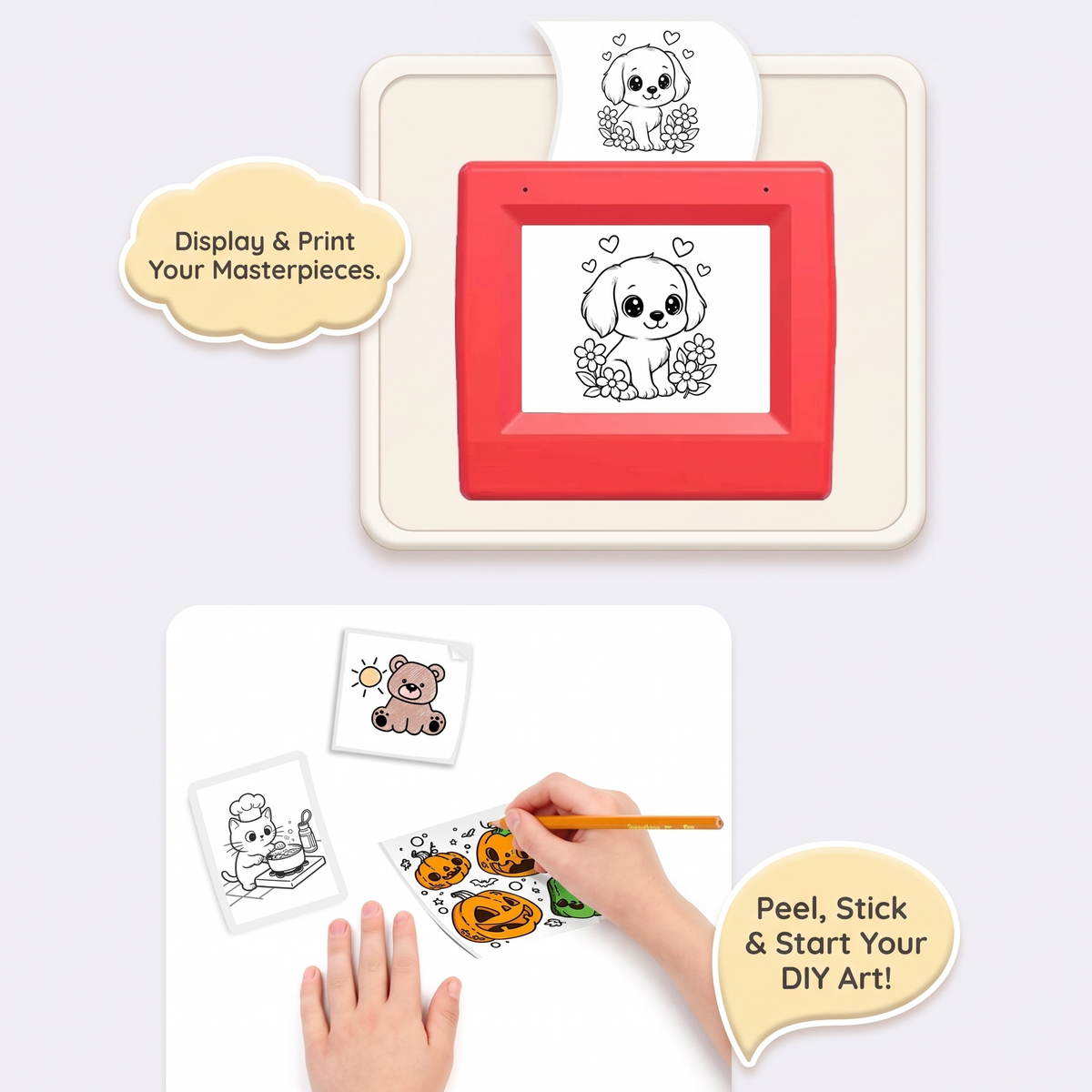 TYII™AI Voice-Activated Mini Sticker Printer