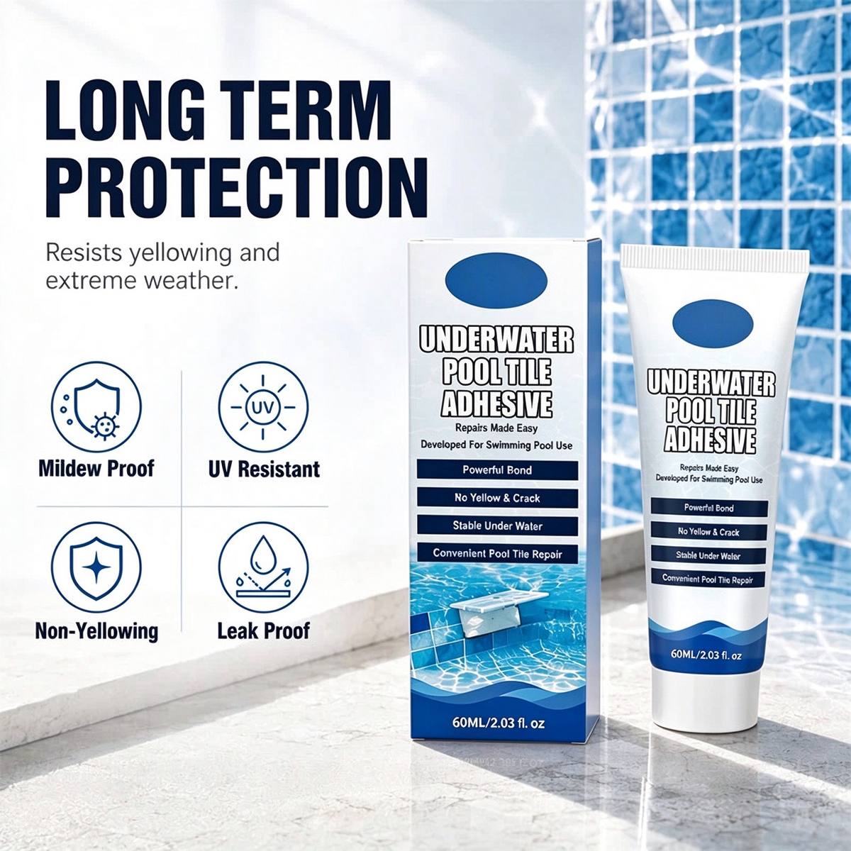 💧 50% OFF! 🔧 High-Strength Underwater Adhesive – For pool tiles & instant repairs ✨