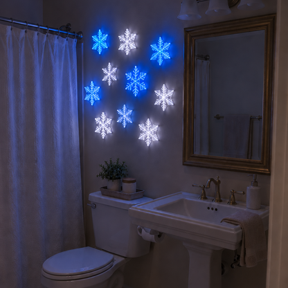 TYIIPRO™ LED Snowflake Wall Lights – Remote-Controlled Christmas Snowflake Decorations for Walls, Windows & Ceilings