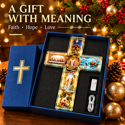 ✝️The Story of Jesus in 6 Scenes Cross Lamp
