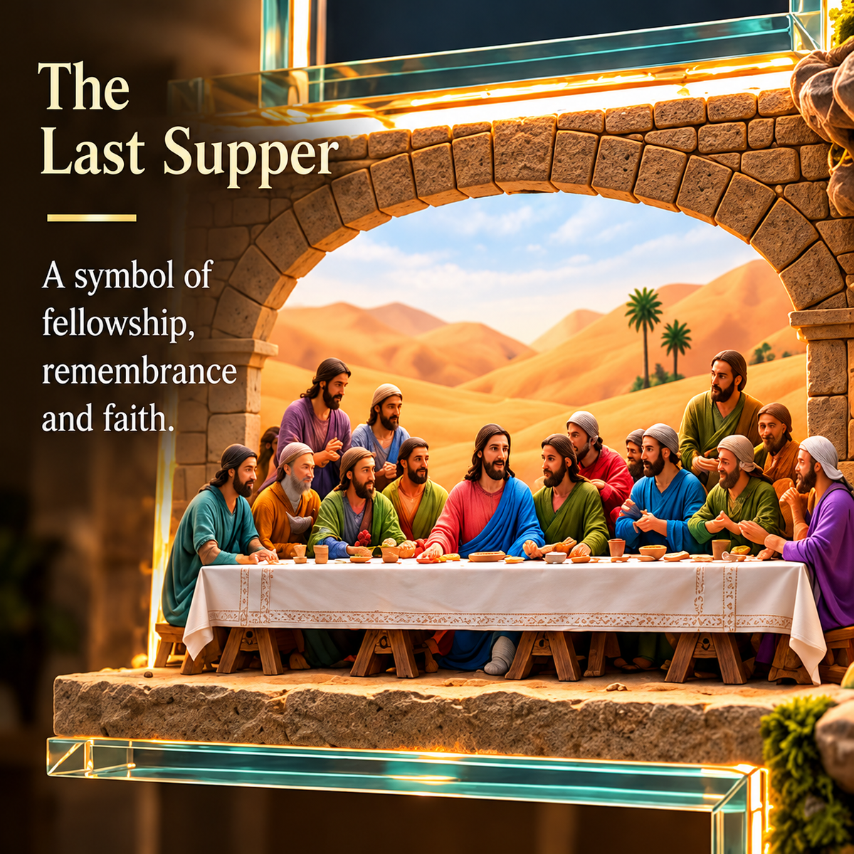 ✝️The Story of Jesus in 6 Scenes Cross Lamp