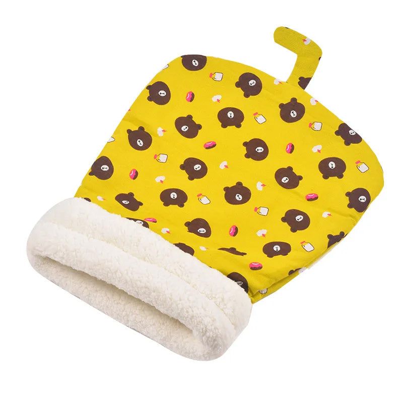 🐱 Plush Self-Warming Pet Sleeping Bag & Cave Bed