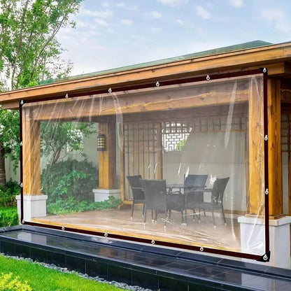 🔥 Heavy-Duty Transparent Tarp – Waterproof, Insulating & UV-Resistant with Aluminum Grommets ⛈️