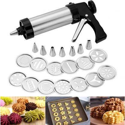 🔥HOT SALE 49% OFF🔥Stainless Steel Cookie Pres with 13 Discs & 8 Nozzles
