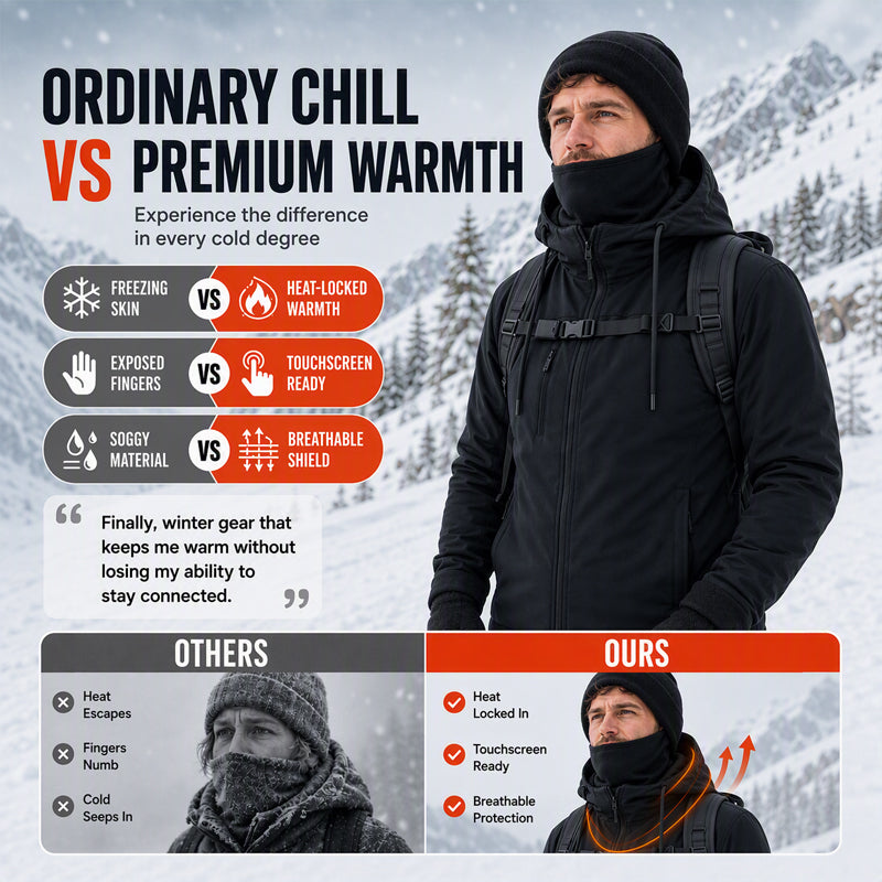 💥Balaclava Hood with Touchscreen Gloves & Socks Set