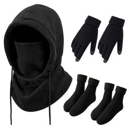 💥Balaclava Hood with Touchscreen Gloves & Socks Set