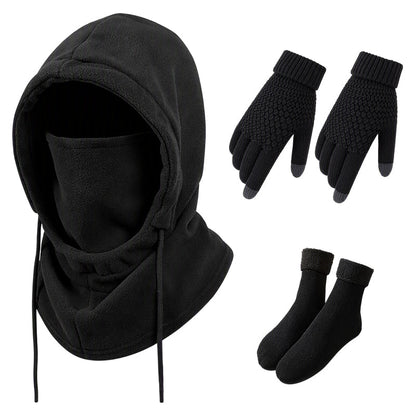💥Balaclava Hood with Touchscreen Gloves & Socks Set