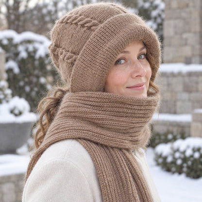 💞✨  Clever All-in-One Knit Hat & Scarf Set 🤍❄️ Soft twisted knit, keeps head and neck cosy without bulky layers🧣