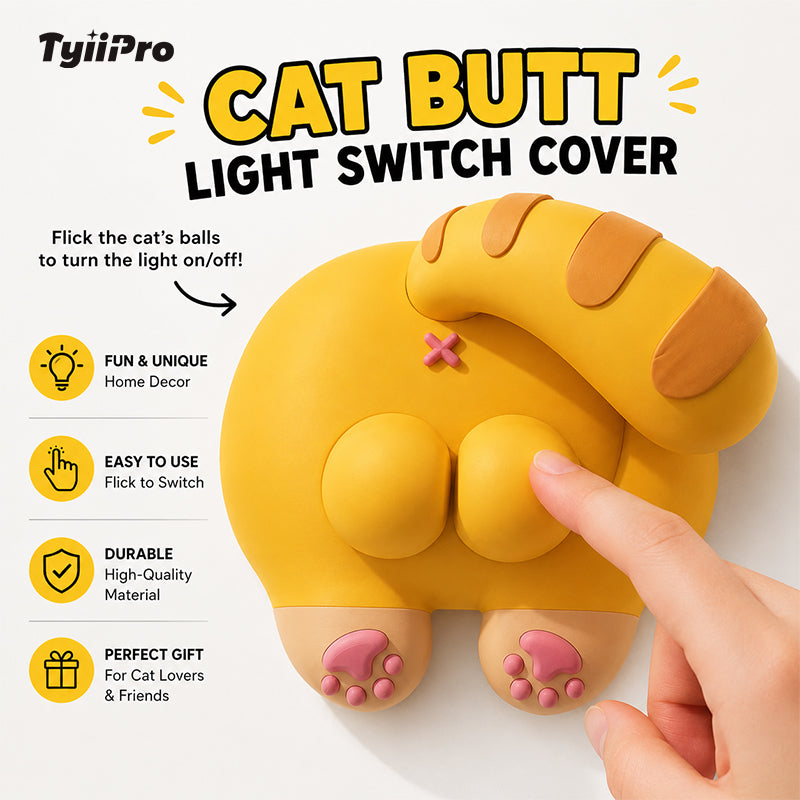 Tyiipro™ Funny Cat Butt Light Switch Cover
